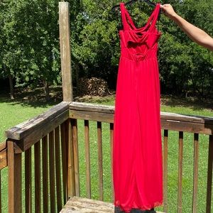 red prom dress